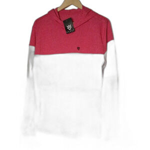 NWT Veece Low Tide Hoodie Red Marble Large Color Block Buckle